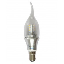 LED 6W B15 Candelabra Base Cool White 6000K Candle Light Bent Tip